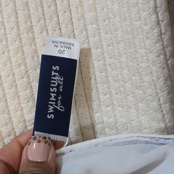 Swim Suits For All-top only,S20, cup support,pink,blue, zigzag & black. - Picture 7 of 9